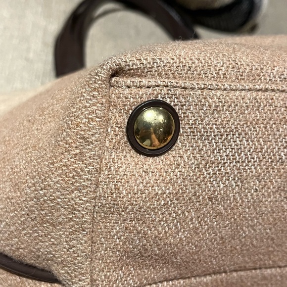 Coach Signature Stripe Wool Lunch Tote - Picture 9 of 16